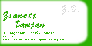 zsanett damjan business card