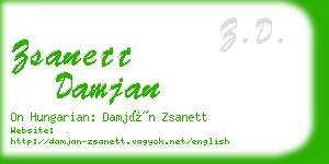 zsanett damjan business card